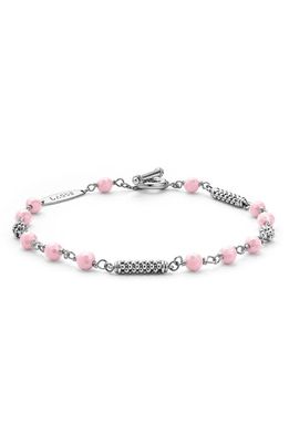 LAGOS Caviar Icon Pink Ceramic Bead Toggle Bracelet