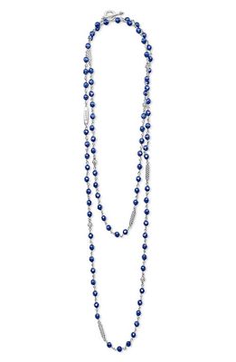 LAGOS Caviar Icon Ultramarine Ceramic Bead Dual Layer Toggle Necklace