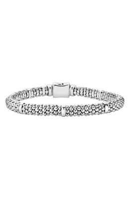 LAGOS Caviar Sterling Silver Rope Station Bracelet