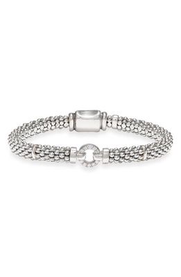 LAGOS Diamond Circle Caviar Bracelet in Silver