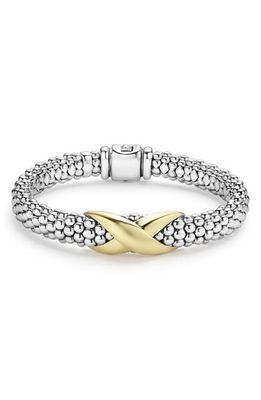 LAGOS Embrace Center X Bracelet in Silver/Gold