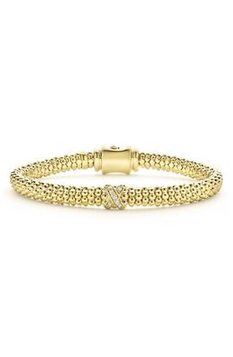 LAGOS Embrace Pavé Diamond Bracelet in Gold Metallic