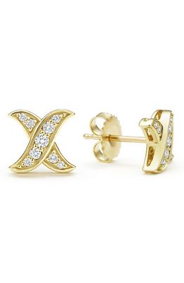 LAGOS Embrace Pavé Diamond Stud Earrings in Gold