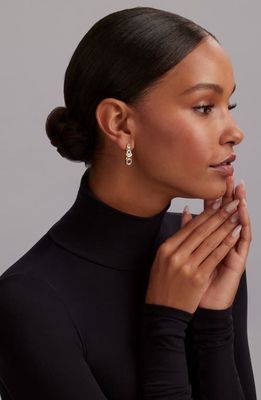LAGOS Embrace Pavé Diamond XO Drop Earrings in Gold/Silver