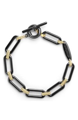 LAGOS Meridian 18K Gold & Black Ceramic Toggle Bracelet in N/A