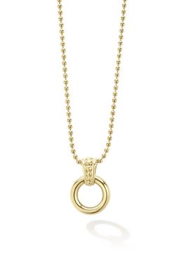 LAGOS Meridian 18k Gold Circle Pendant Necklace