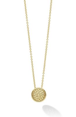 LAGOS Meridian Circle Pendant Necklace in Gold
