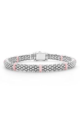 LAGOS Pink Caviar Ceramic Station Bracelet