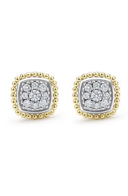 LAGOS Rittenhouse Pavé Diamond Stud Earrings in Silver