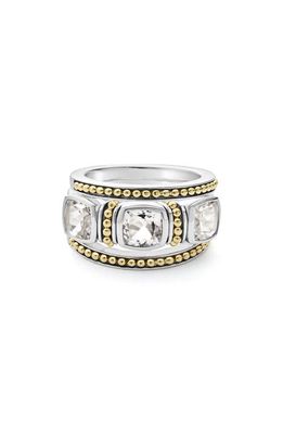 LAGOS Set of 3 Caviar Color White Topaz Stacking Rings