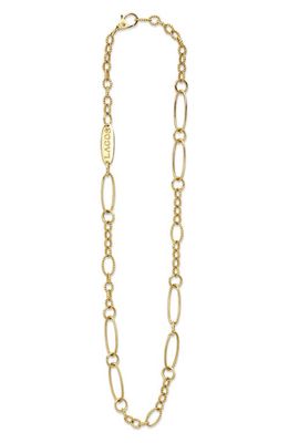 LAGOS Signature Caviar Mixed Link Necklace in Gold