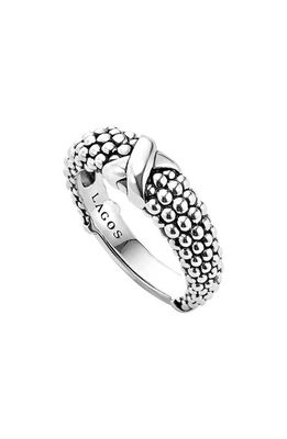 LAGOS Signature Caviar Ring in Silver