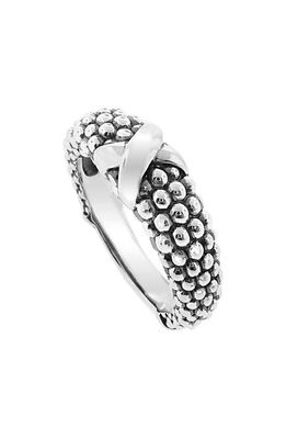 LAGOS Signature Caviar X Ring in Silver