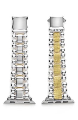 LAGOS Smart Caviar Lux Apple Watch® Watchband in Gold/Silver