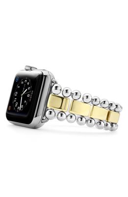 LAGOS Smart Caviar Sterling Silver & 18K Gold Band for Apple Watch in Silver/Gold