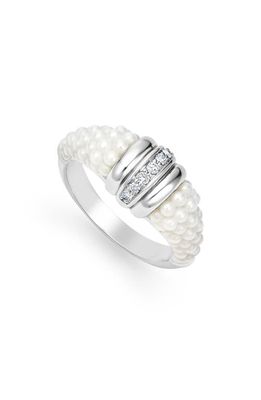 LAGOS White Caviar Diamond Stacking Ring