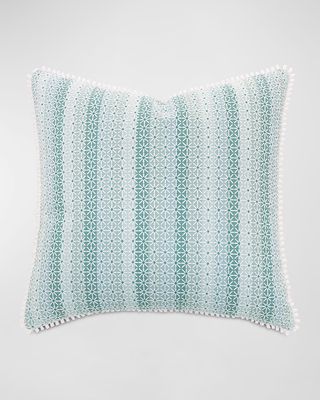 Laguna Embroidered Decorative Pillow, 22" Square