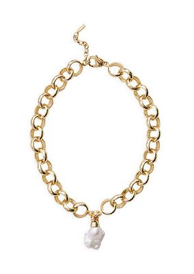 Laila 14K & 18K Gold-Plated & Freshwater Pearl Pendant Necklace