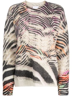 Lala Berlin Kacylito zebra-pattern jumper - Black