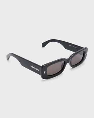 Lala Monochrome Acetate Rectangle Sunglasses