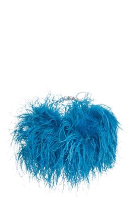 L'alingi Taliyah Feather Top Handle Bag in Blue