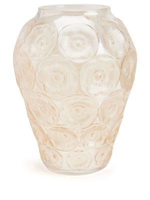 Lalique Anemones floral-engraved crystal vase - GOLD