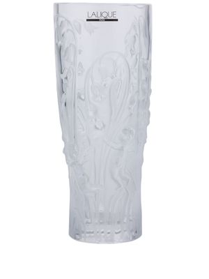 Lalique Elfes glass vase - White