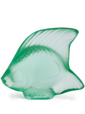 Lalique Seal Fish crystal sculpture - GREEN