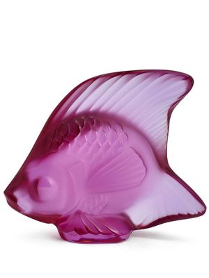 Lalique Seal Fish crystal sculpture - Pink