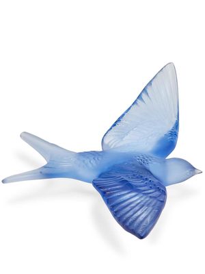 Lalique Swallow Wings crystal sculpture - Blue