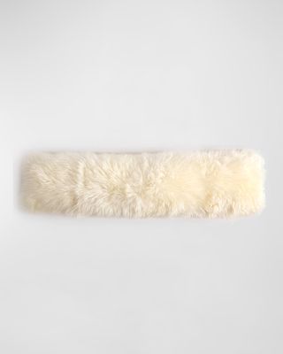 Lalo Sheepskin Lumbar Throw Pillow, 12" x 48"