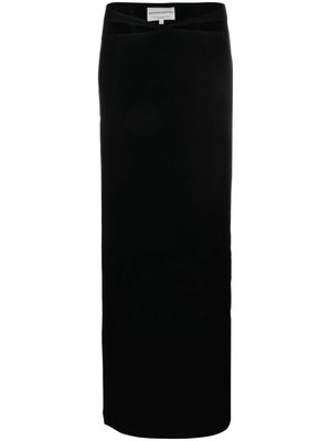 Lama Jouni strap-detail knitted skirt - Black