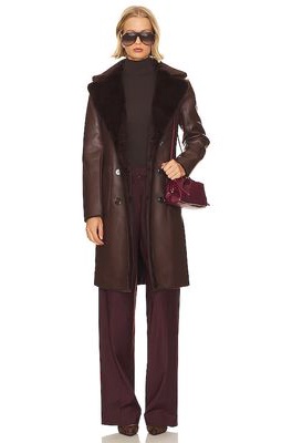 LAMARQUE Abigail Coat in Brown