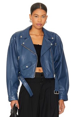 LAMARQUE Dylan Cropped Jacket in Navy