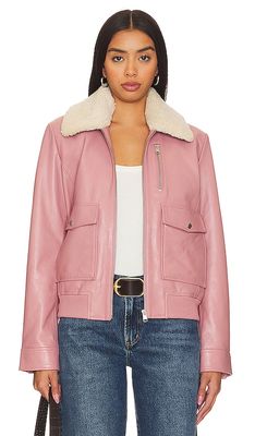 LAMARQUE Klemence Bomber Jacket in Pink