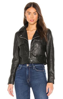 LAMARQUE Paloma Leather Jacket in Black