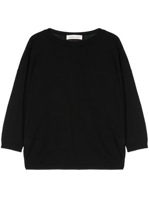 Lamberto Losani wide-neck drop-shoulder jumper - Black