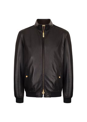 Lambskin Leather And Shearling Blouson Jacket