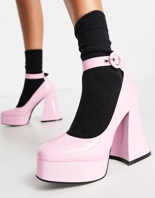 Lamoda Build Me Up platform heeled shoes in pink
