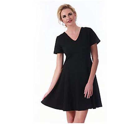 LaMonir Short Sleeve V-Neck Dress