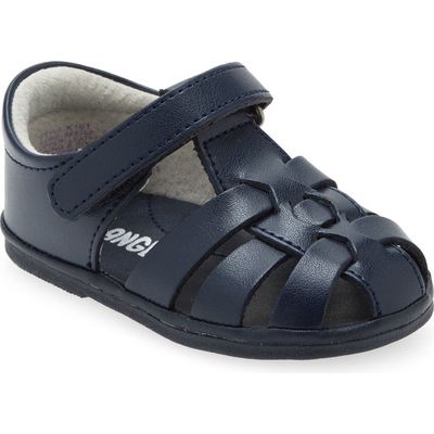 L'AMOUR Christie Fisherman Sandal in Navy 