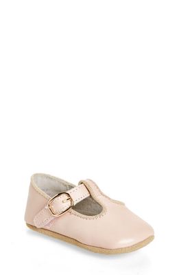 L'AMOUR Evie T-Strap Crib Shoe in Pink