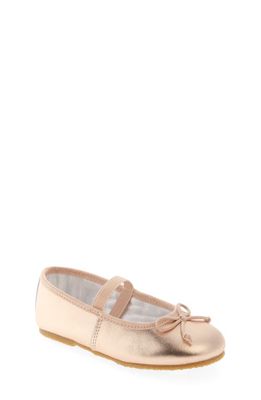 L'AMOUR Kids' Alia Ballerina Flat in Rose Gold 