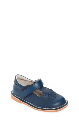 L'AMOUR Kids' Angie Scalloped T-Strap Mary Jane in Navy