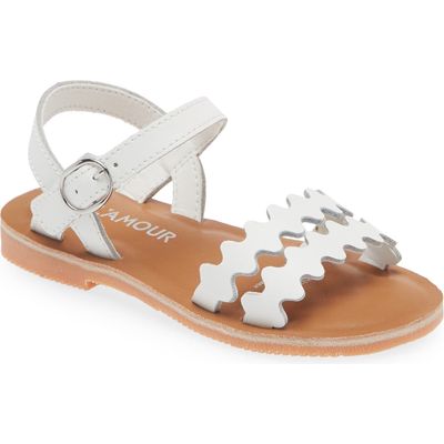 L'AMOUR Kids' Eden Sandal in White 