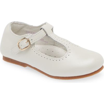 L'AMOUR Kids' Eleanor T-Strap Shoe in Pearl