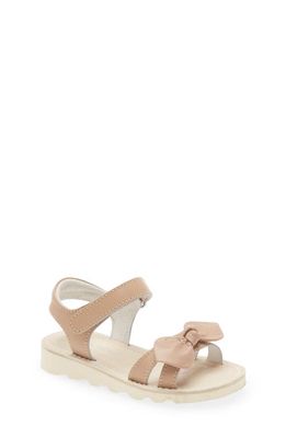 L'AMOUR Kids' Leigh Bow Sandal in Latte