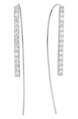 Lana 14K White Gold Diamond Bar Threader Earrings