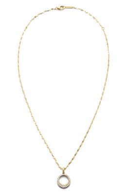 Lana Diamond Bond Link Circle Pendant Necklace in Yellow Gold