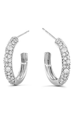 Lana Diamond Hoop Earrings in White Gold/Diamond